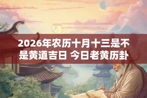 2026年农历十月十三是不是黄道吉日 今日老黄历卦象