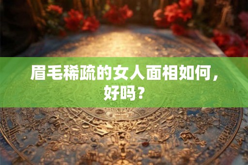 眉毛稀疏的女人面相如何，好吗？