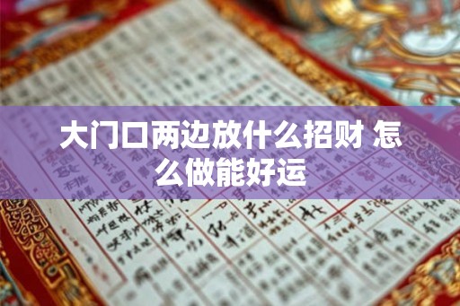 大门口两边放什么招财 怎么做能好运