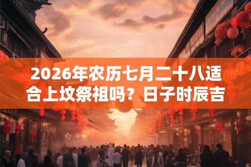 2026年农历七月二十八适合上坟祭祖吗？日子时辰吉凶如何？
