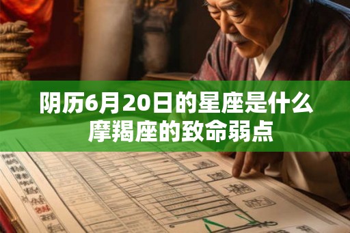 阴历6月20日的星座是什么  摩羯座的致命弱点
