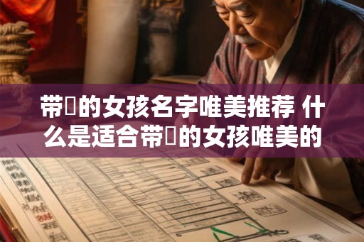 带媞的女孩名字唯美推荐 什么是适合带媞的女孩唯美的名字
