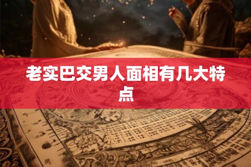 老实巴交男人面相有几大特点