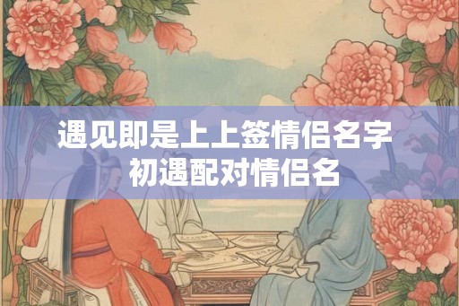 遇见即是上上签情侣名字 初遇配对情侣名 遇见即是上上签情侣名字 初遇配对情侣名