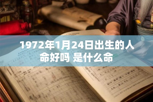1972年1月24日出生的人命好吗 是什么命