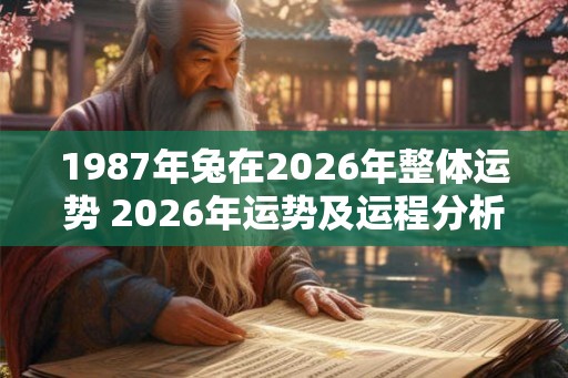 1987年兔在2026年整体运势 2026年运势及运程分析