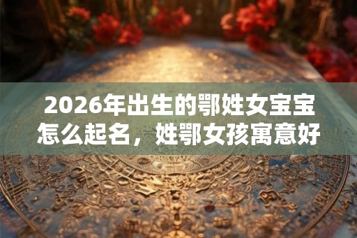 2026年出生的鄂姓女宝宝怎么起名，姓鄂女孩寓意好的名字