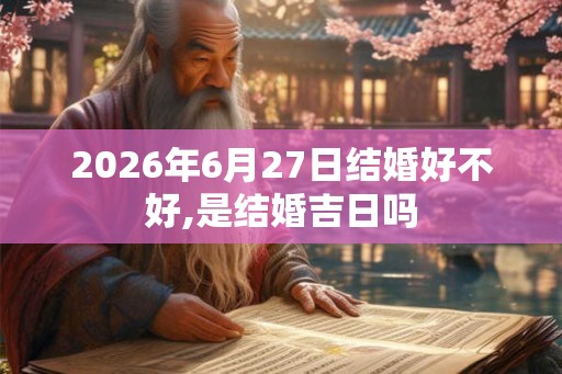 2026年6月27日结婚好不好,是结婚吉日吗