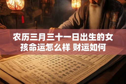 农历三月三十一日出生的女孩命运怎么样 财运如何