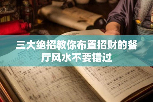 三大绝招教你布置招财的餐厅风水不要错过