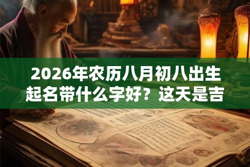 2026年农历八月初八出生起名带什么字好？这天是吉日吗？