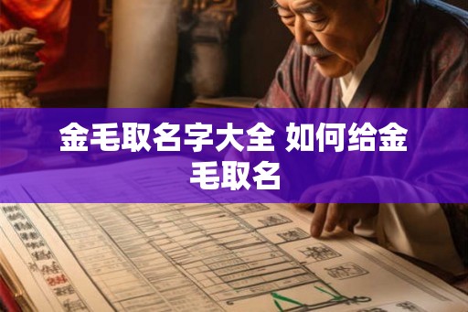 金毛取名字大全 如何给金毛取名