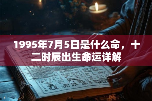 1995年7月5日是什么命，十二时辰出生命运详解