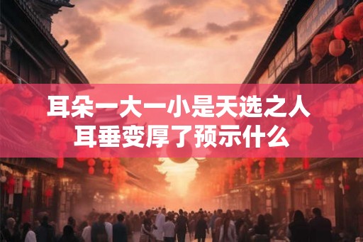 耳朵一大一小是天选之人 耳垂变厚了预示什么