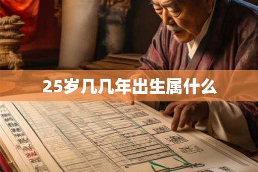 25岁几几年出生属什么