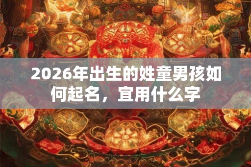 2026年出生的姓童男孩如何起名，宜用什么字