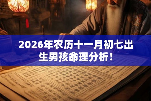 2026年农历十一月初七出生男孩命理分析！