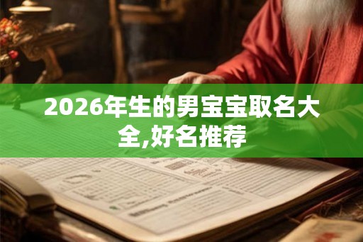 2026年生的男宝宝取名大全,好名推荐 2026年生的男宝宝取名大全,好名推荐