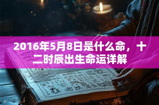 2016年5月8日是什么命，十二时辰出生命运详解