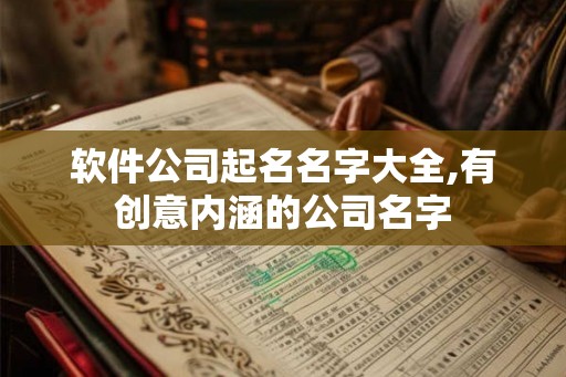 软件公司起名名字大全,有创意内涵的公司名字