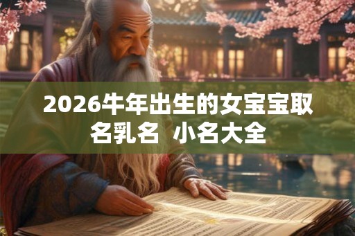 2026牛年出生的女宝宝取名乳名 小名大全 2026牛年出生的女宝宝取名乳名 小名大全