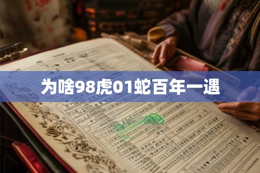 为啥98虎01蛇百年一遇