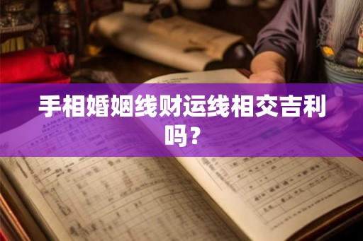 手相婚姻线财运线相交吉利吗? 手相婚姻线财运线相交吉利吗?