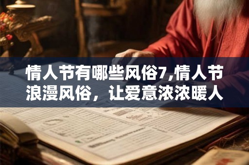 情人节有哪些风俗7,情人节浪漫风俗，让爱意浓浓暖人心