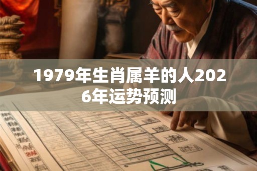 1979年生肖属羊的人2026年运势预测