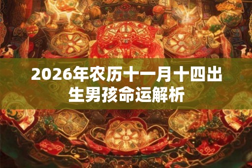 2026年农历十一月十四出生男孩命运解析