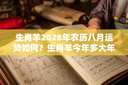 生肖羊2026年农历八月运势如何?生肖羊今年多大年龄? 生肖羊2026年农历八月运势如何?生肖羊今年多大年龄?