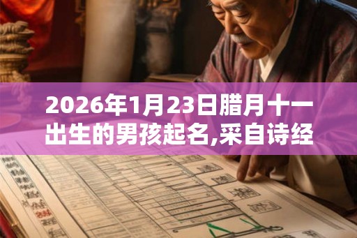 2026年1月23日腊月十一出生的男孩起名,采自诗经楚辞