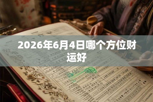 2026年6月4日哪个方位财运好