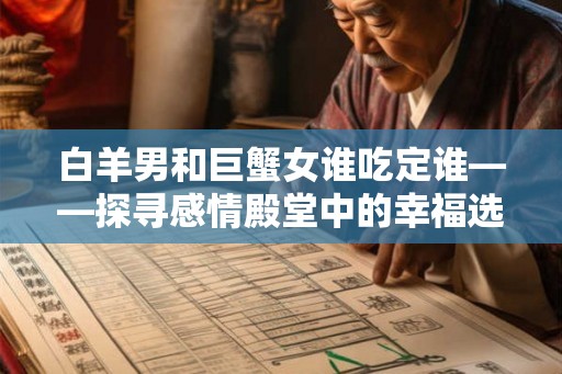 白羊男和巨蟹女谁吃定谁——探寻感情殿堂中的幸福选择