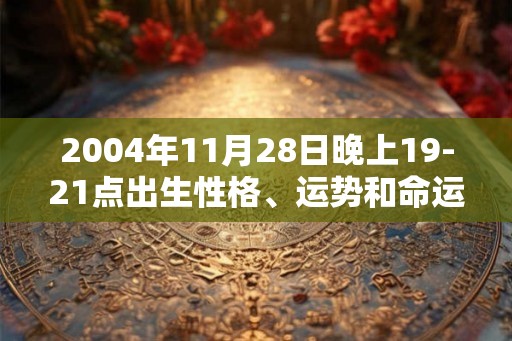 2004年11月28日晚上19-21点出生性格、运势和命运