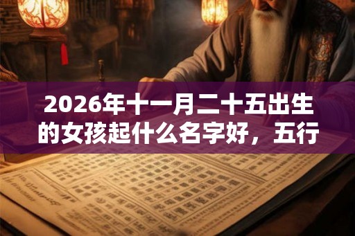 2026年十一月二十五出生的女孩起什么名字好，五行属什么