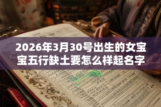 2026年3月30号出生的女宝宝五行缺土要怎么样起名字 2026年3月30号出生的女宝宝五行缺土要怎么样起名字
