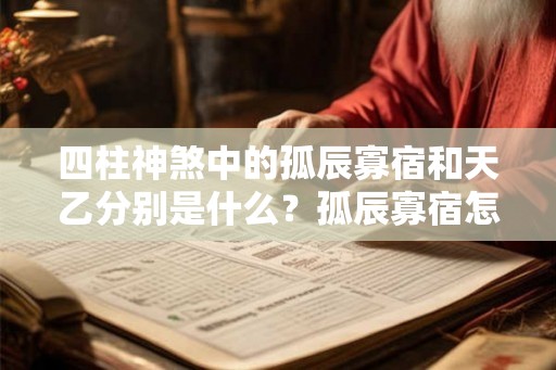 四柱神煞中的孤辰寡宿和天乙分别是什么?孤辰寡宿怎么破解? 四柱神煞中的孤辰寡宿和天乙分别是什么?孤辰寡宿怎么破解?