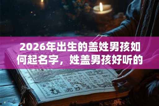 2026年出生的盖姓男孩如何起名字，姓盖男孩好听的名字