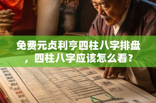免费元贞利亨四柱八字排盘，四柱八字应该怎么看？