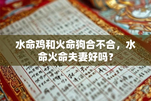 水命鸡和火命狗合不合,水命火命夫妻好吗? 水命鸡和火命狗合不合,水命火命夫妻好吗?
