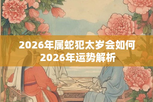 2026年属蛇犯太岁会如何 2026年运势解析