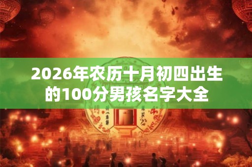 2026年农历十月初四出生的100分男孩名字大全 2026年农历十月初四出生的100分男孩名字大全