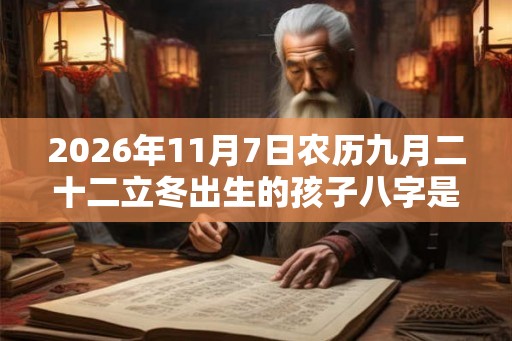 2026年11月7日农历九月二十二立冬出生的孩子八字是什么 2026年11月7日农历九月二十二立冬出生的孩子八字是什么