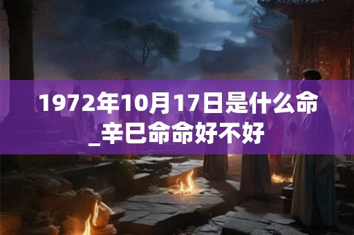 1972年10月17日是什么命_辛巳命命好不好 1972年10月17日是什么命_辛巳命命好不好