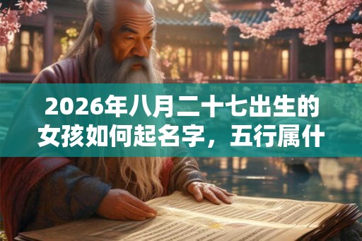 2026年八月二十七出生的女孩如何起名字，五行属什么