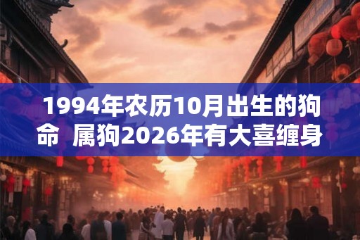 1994年农历10月出生的狗命 属狗2026年有大喜缠身 1994年农历10月出生的狗命 属狗2026年有大喜缠身