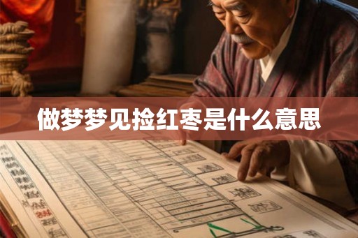 做梦梦见捡红枣是什么意思