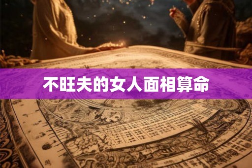 不旺夫的女人面相算命