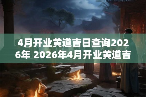 4月开业黄道吉日查询2026年 2026年4月开业黄道吉日查询